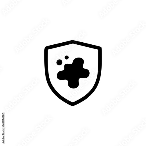 Smudgeproof icon or Smudge proof label vector isolated. Simple Smudgeproof icon vector for your product high quality.