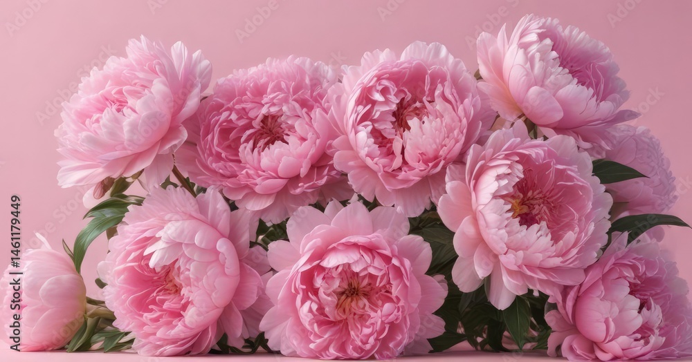Dense cluster of pink peonies, soft pink backdrop , wallpaper, flora Dense cluster of pink peonies, soft pink backdrop , wallpaper, flora