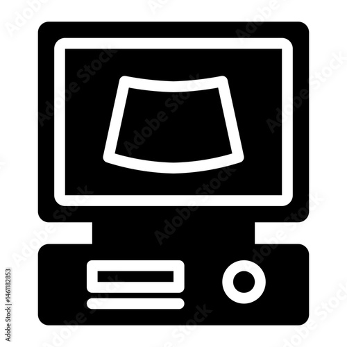 sonography. This is a vector single icon with a solid style. Suitable for any purpose, such as website design, mobile app design, logo design, pattern design, etc.