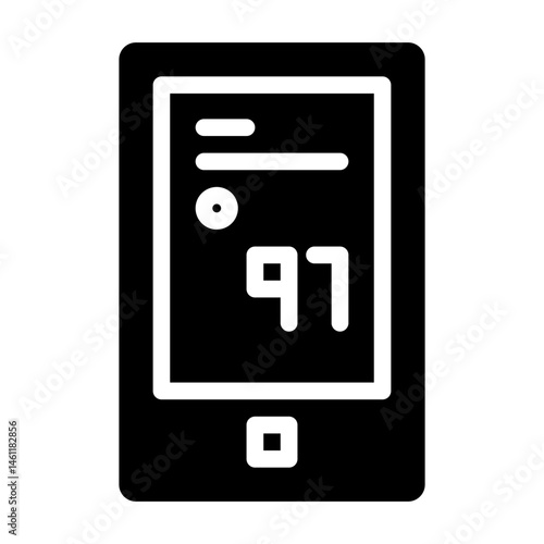 pulse oximeter. This is a vector single icon with a solid style. Suitable for any purpose, such as website design, mobile app design, logo design, pattern design, etc.