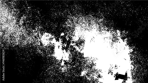 Black grunge texture border frame over white, abstract, effect, distress, dirty, grunge , Rolled Acrylic Paint Isolated on White Background