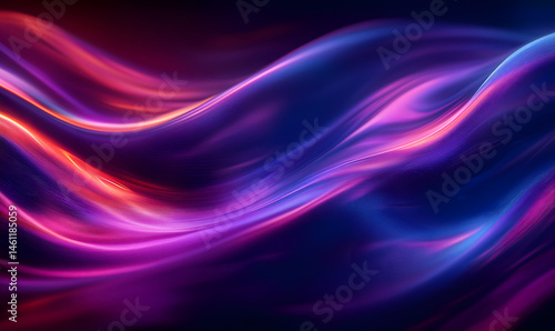 Wallpaper Mural Purple and blue neon waves flowing on a dark background. Futuristic, mysterious and mysterious, luxury wallpaper Torontodigital.ca