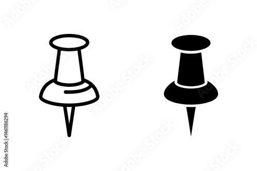 Pin pushpin tack drawing office supply stationery