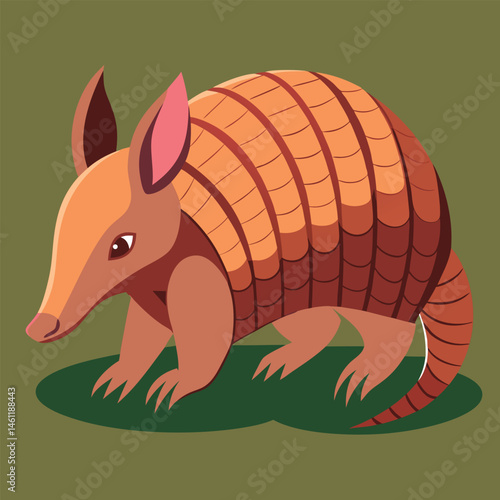 Vector illustration of a Cute armadillo illustration.
