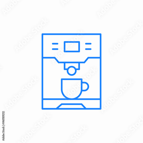 coffee machine cup icon sign vector