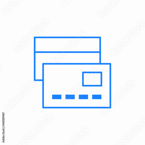 credit card box icon sign vector