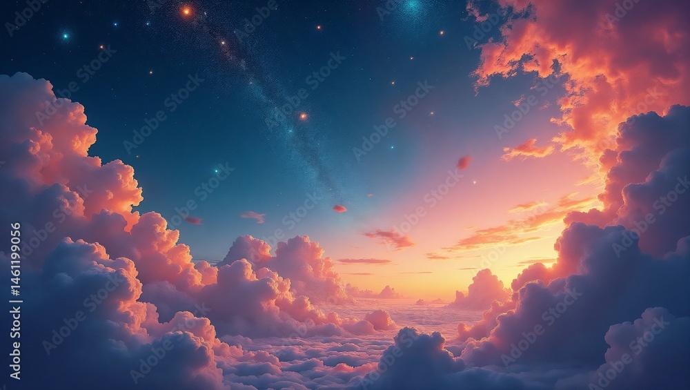 Fototapeta premium sunset in the sky