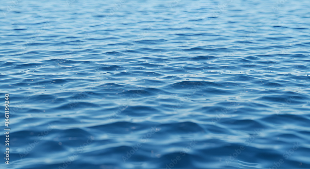 Naklejka premium Rippling blue water surface abstract