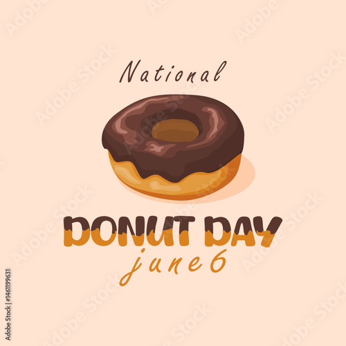 vector graphic of National Donut Day, ideal for National Donut Day celebration.