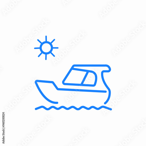 basic boat icon sign vector