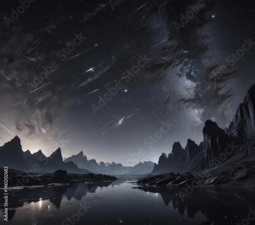 Wallpaper Mural Dazzling starlight scattered across an inky black canvas  Breathtaking celestial panorama ,  night,  milky way,  backdrop Torontodigital.ca