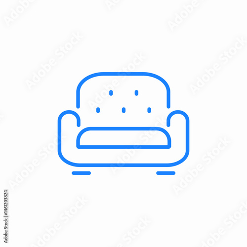 comfy armchair icon sign vector