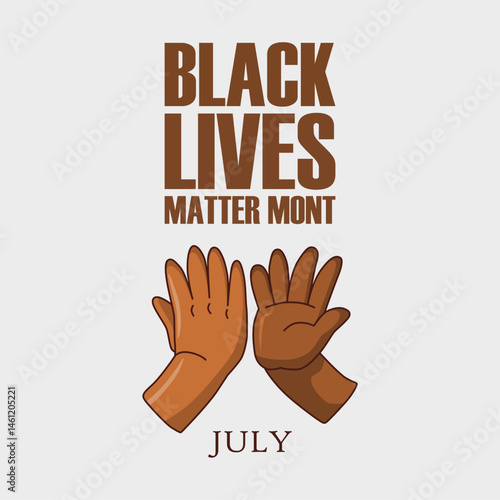 vector graphic of Black Lives Matter Month, ideal for Black Lives Matter Month celebration.