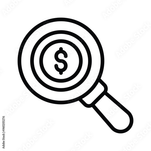 Find money icon amazingly designed in outline style