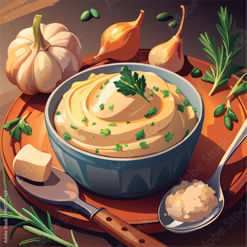 Delicious mashed potatoes in a bowl.