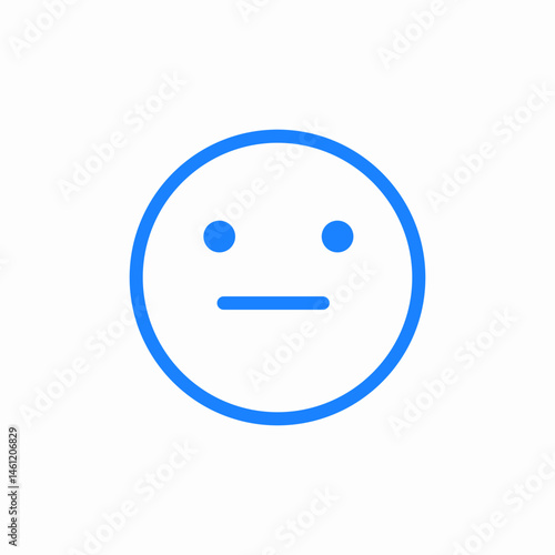 face neutral icon sign vector