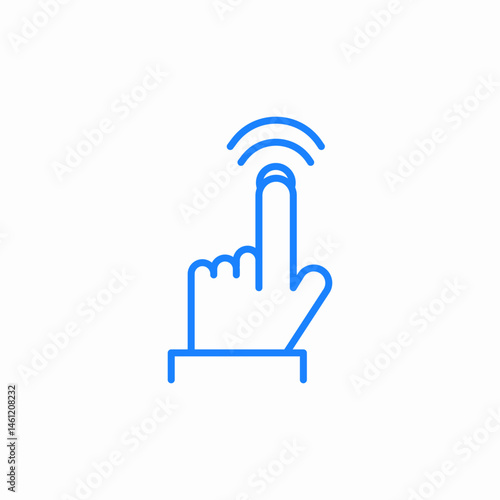 finger tap icon sign vector