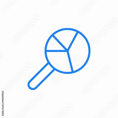 graph search icon sign vector