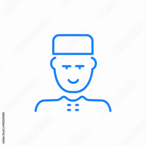hotel doorman icon sign vector