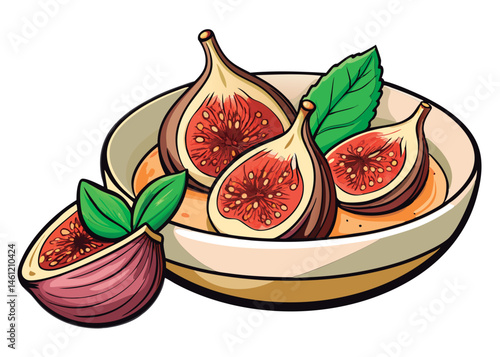 Figs in a bowl. a delicious dessert.
