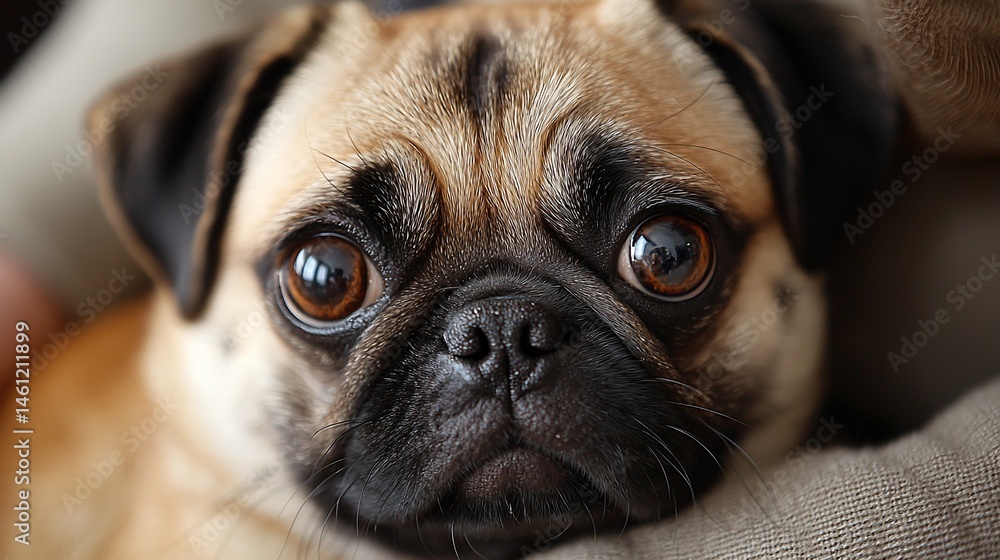 Close-up Pug Face Close-up Pug Face