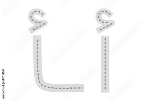 Tracing arabic connected letter form. Tracing hijaiyah letter for kids