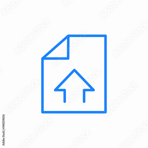 page curl arrow up icon sign vector
