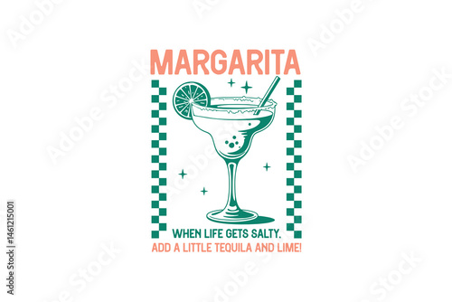 Margarita When Life Gets Salty, Summer Cocktail SVG T Shirt Design