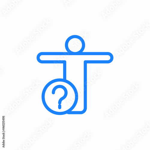 person question mark icon sign vector