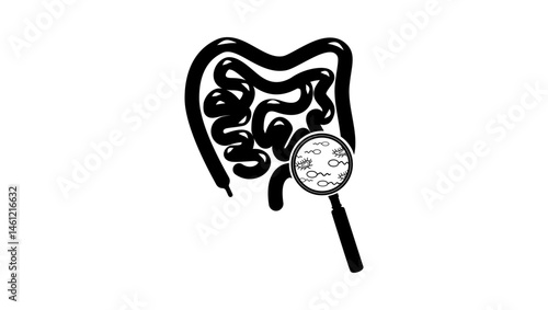 dysentery symbol black isolated silhouette