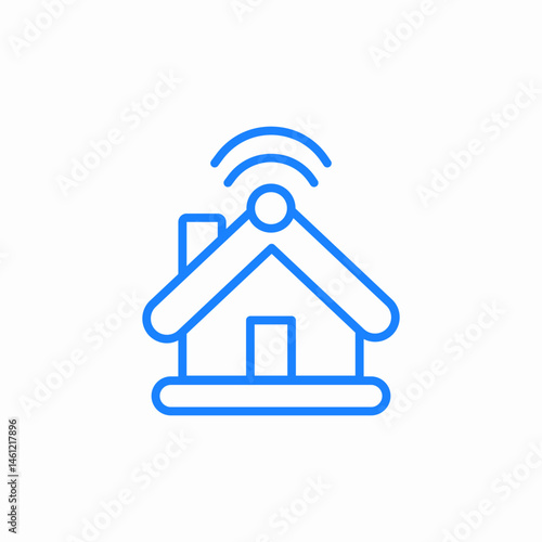 smart home icon sign vector