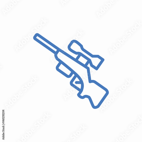 sniper rifle icon sign vector