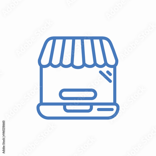 stand shop icon sign vector