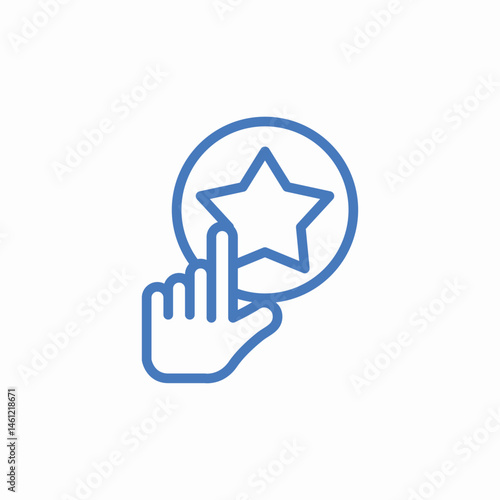 star click icon sign vector