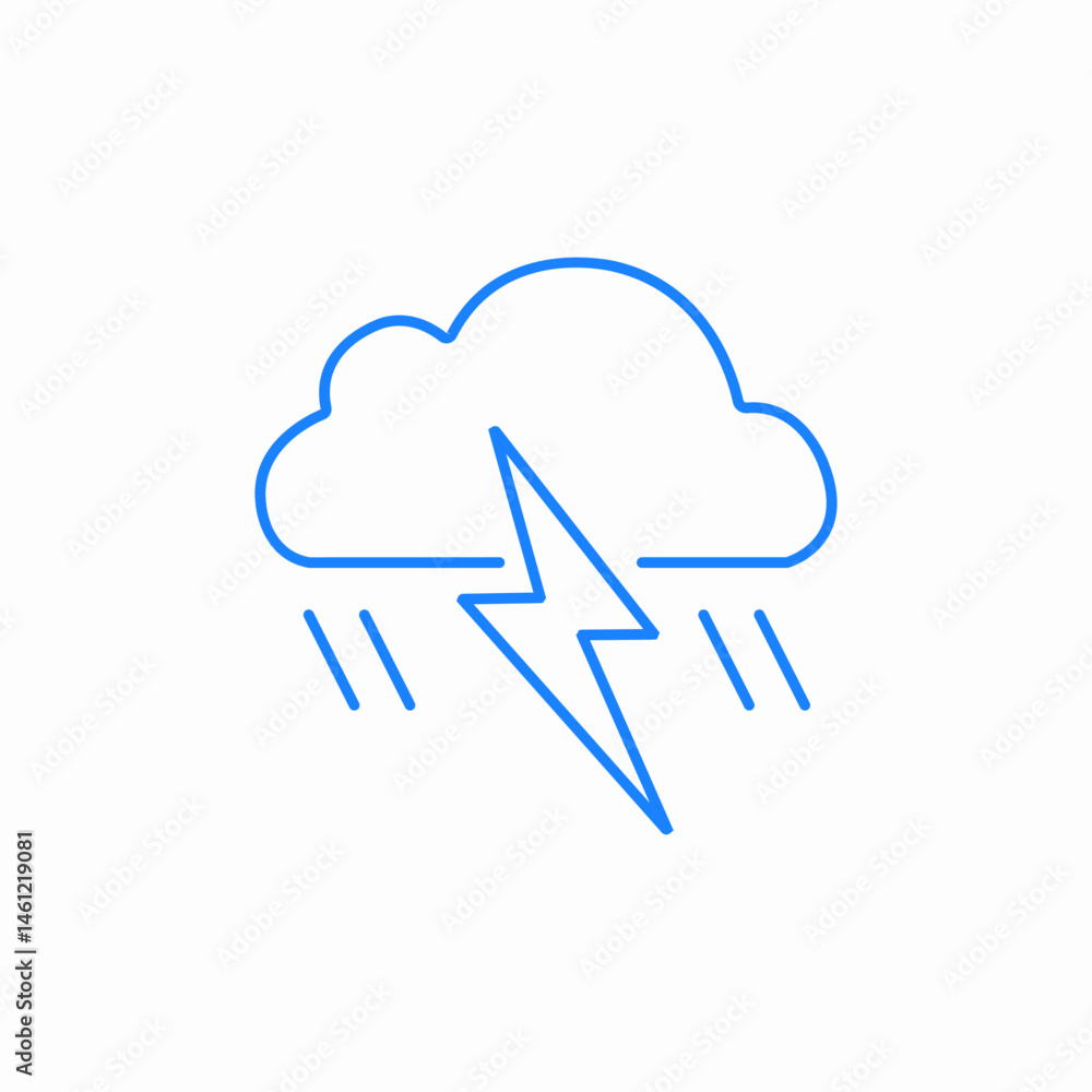 storm lightning icon sign vector storm lightning icon sign vector