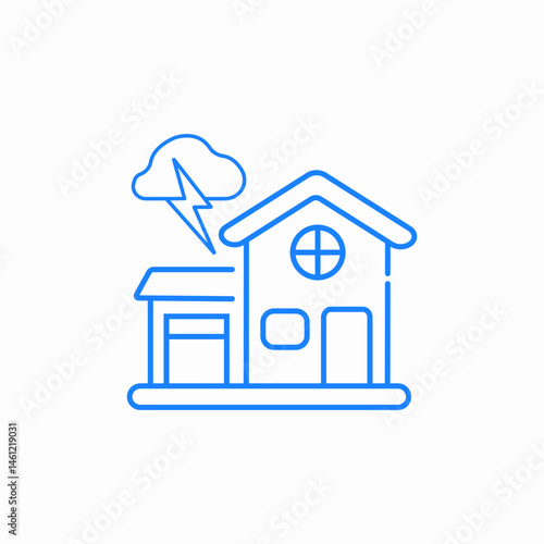 storm house icon sign vector