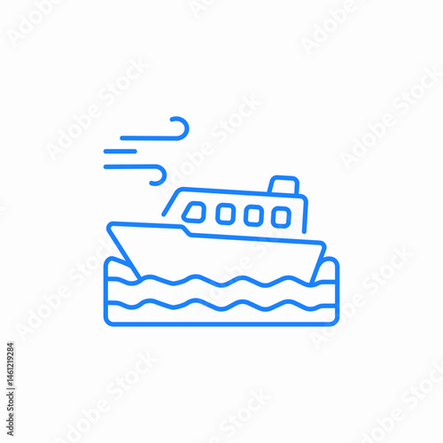 stormy ship icon sign vector