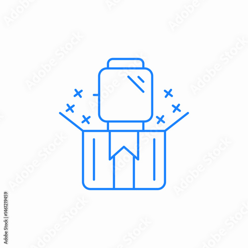 surprise box snartwatch icon sign vector