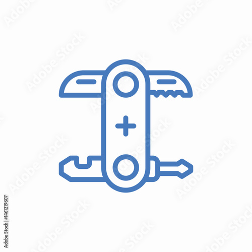 swiss army knife icon sign vector