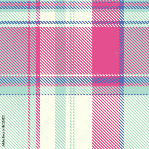 Overlayed check background plaid, glamour fabric vector tartan. Mesh texture textile pattern seamless in light and ivory colors.