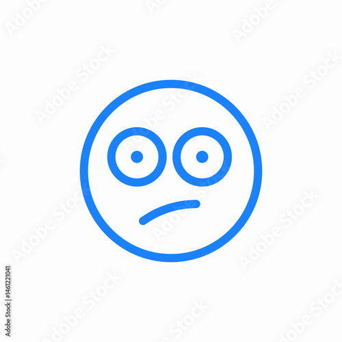 wide eyes icon sign vector