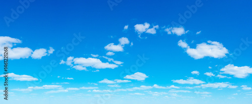 Obraz na płótnie Blue Sky background with tiny Clouds. Panorama background w salonie