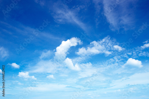Obraz na płótnie Blue sky background with tiny clouds w salonie