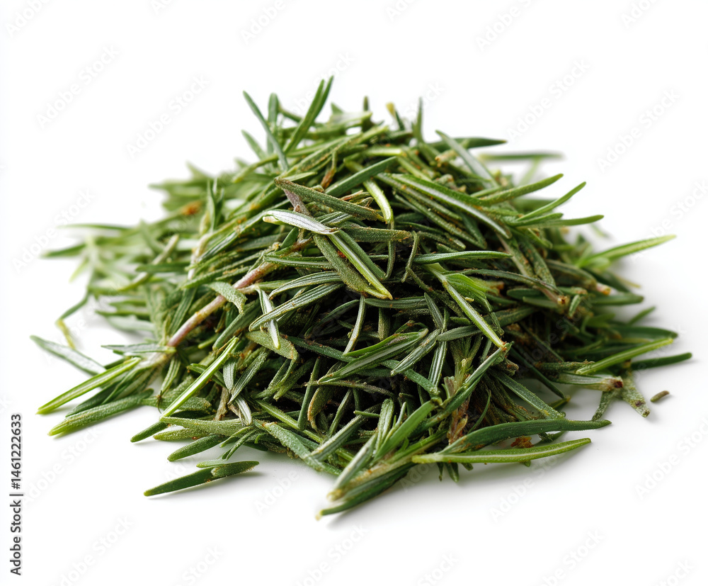 ingredient dried rosemary on isolate white background ingredient dried rosemary on isolate white background