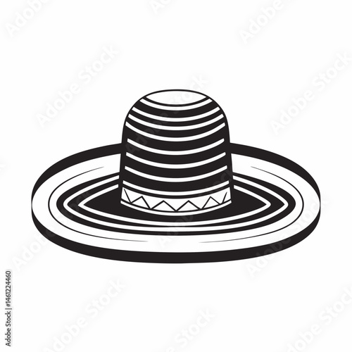 Traditional Straw Sombrero Hat for Cultural Blogs, Event Promotions, Party Invitations, Celebration Decor, and Fiesta Themes  