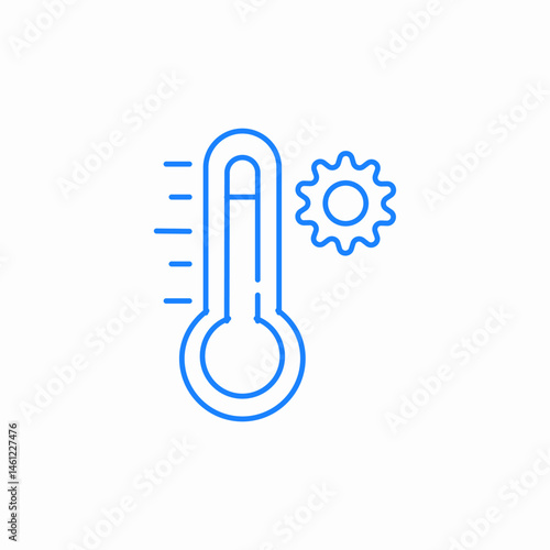 temperature setting icon sign vector