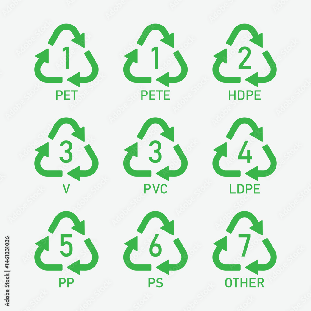Recycle Symbol Number Vector Illustration Recycle Symbol Number Vector Illustration