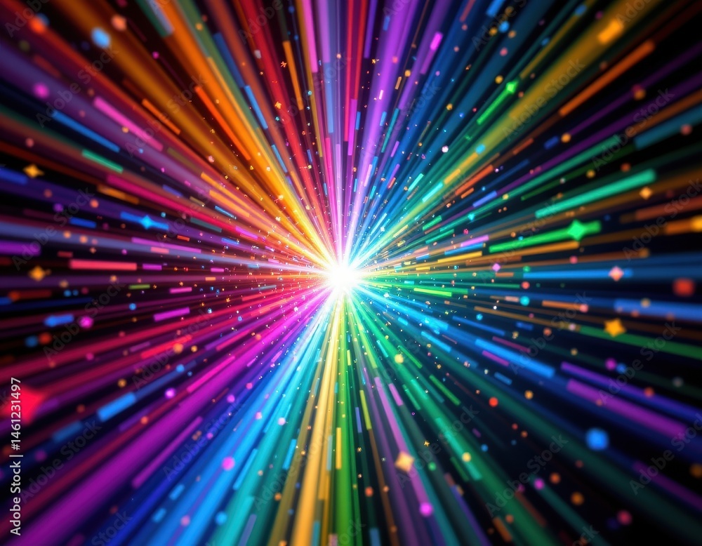 a burst of vibrant colors representing the magic and wonder of the world, inspiring awe and joy, created with technology. a burst of vibrant colors representing the magic and wonder of the world, inspiring awe and joy, created with technology.