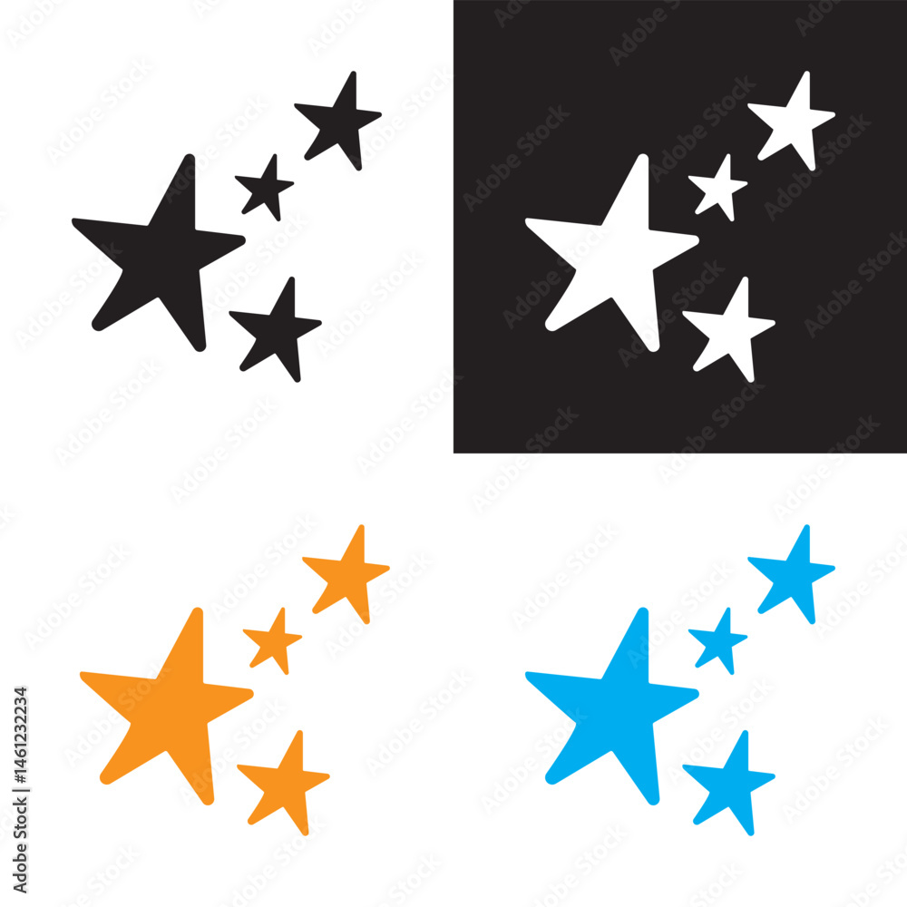 Stars hand drawn icon. Vector illustration. EPS 10/AI Stars hand drawn icon. Vector illustration. EPS 10/AI