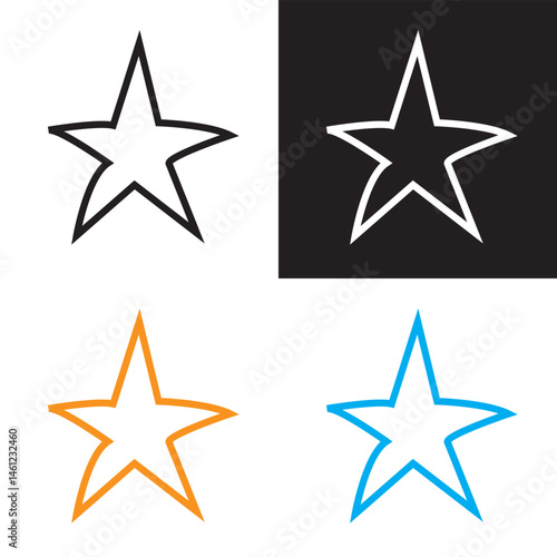 Stars hand drawn icon. Vector illustration. EPS 10/AI